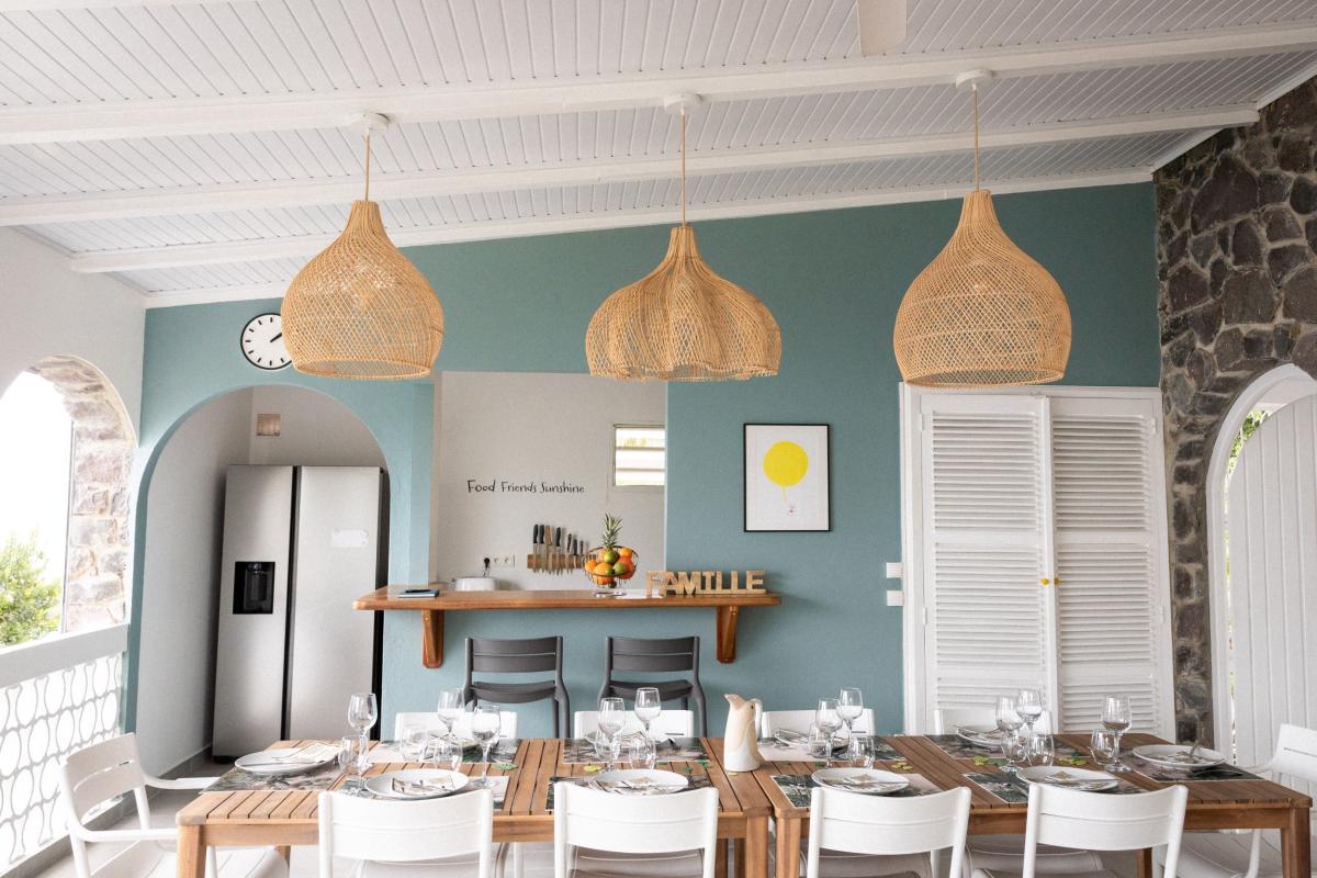 Location villa 7 chambres Anses Arlet Martinique - Salle à manger - séjour